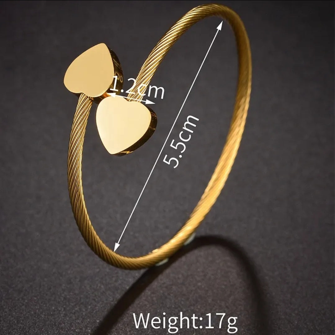 Double Heart Bracelet