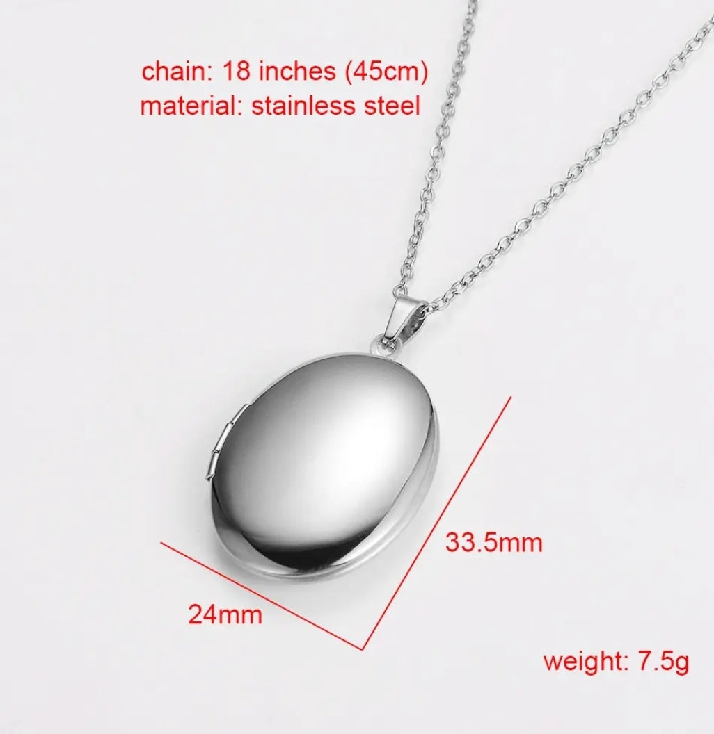 Photo Locket Pendant Necklace